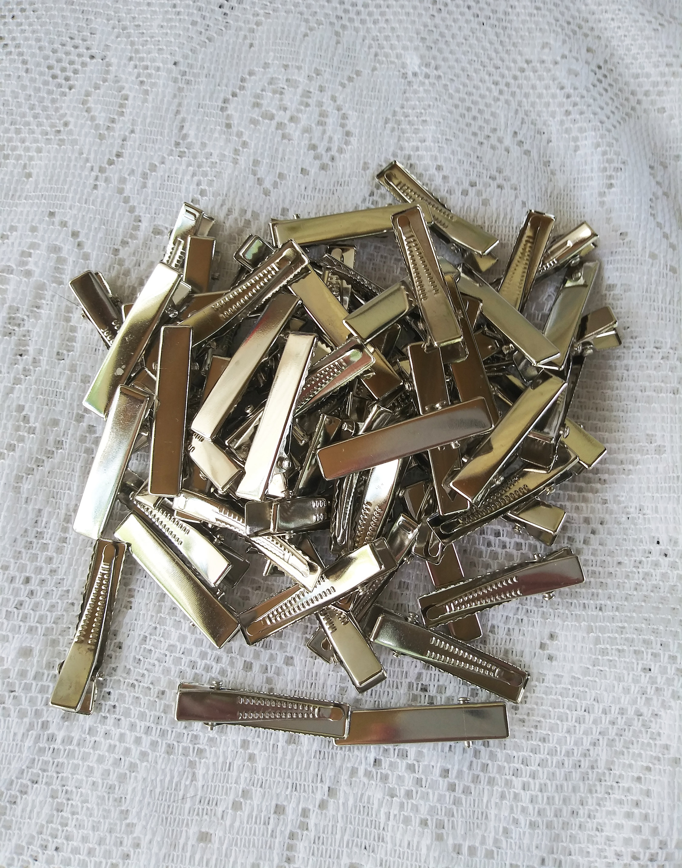 50 Alligator Hair Clips Small Alligator Hair Clips Rectangle Etsy