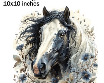 Horses Head PNG, Horse Head Clipart, Watercolor Horse Clipart, Horses Illustration, Wild Horses PNG, Horse Head Images