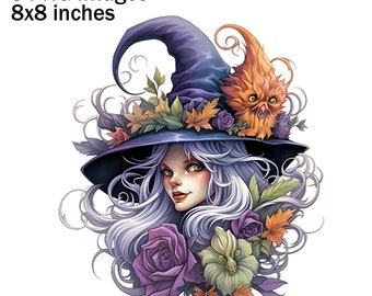Mooie heksen clipart, heksensublimatie, Halloween heks illustratie, heksenafbeeldingen, heksen PNG