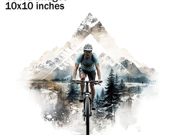 Bike Rider, Cyclist Clipart, Mountain Biker PNG, Mountain Cyclist PNG, Cyclist Images, Bike Rider Illustration, Mountain Biking
