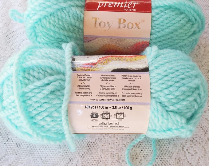 Bulky Yarn Soft Premier Bluegreen Yarn 2 Skeins 2 Full Etsy