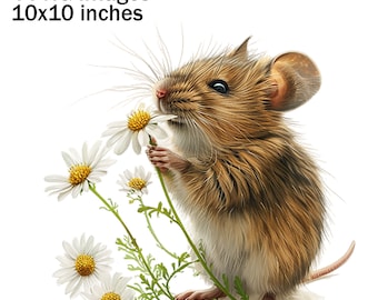 Muis PNG, bloem muis clipart, muis Daisy, muis illustratie, PNG muis, Daisy Mouse afbeelding,