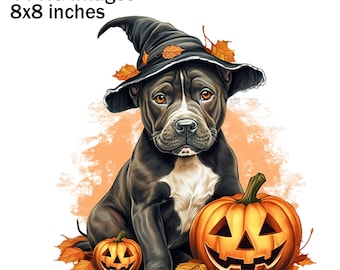 Pitbull Puppy Clipart, Pitbull Puppy PNG, Halloween Puppy Illustratie, Pittie Afbeeldingen, Halloween Pitbull