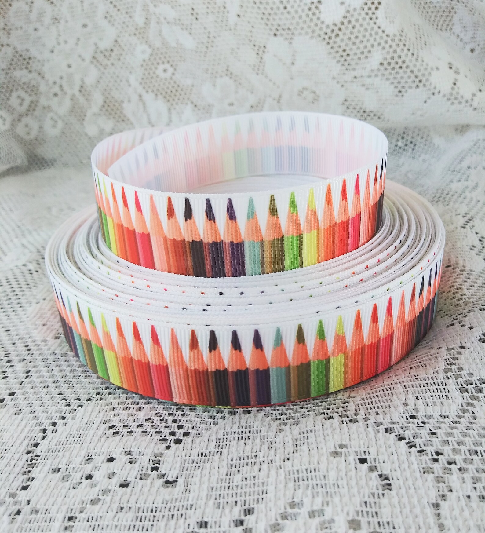 Pencil Ribbon Grosgrain Pencil Craft Ribbon 7/8 Colored Etsy