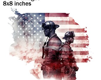 Brandweerlieden afbeeldingen, Amerikaanse brandweerman, brandweerman illustraties, Amerikaanse vlag, vlag clipart, brandweer PNG,
