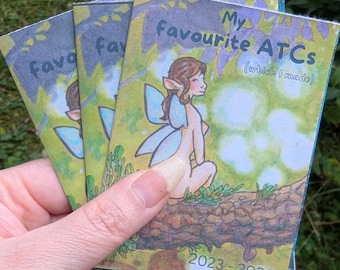 My Favourite ATCs (Which I Made) - Mini Zine / Artist Trading Cards Art Book / Full Color 8 Page Booklet / ACEO Collection