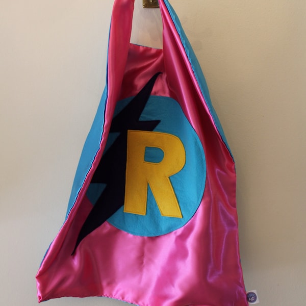 Superhero Kids Cape Personalised with Initial