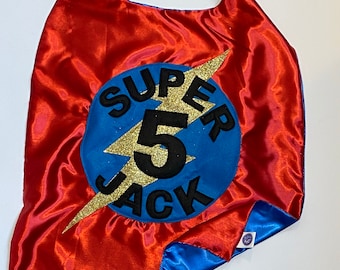 personalised children's birthday superhero cape