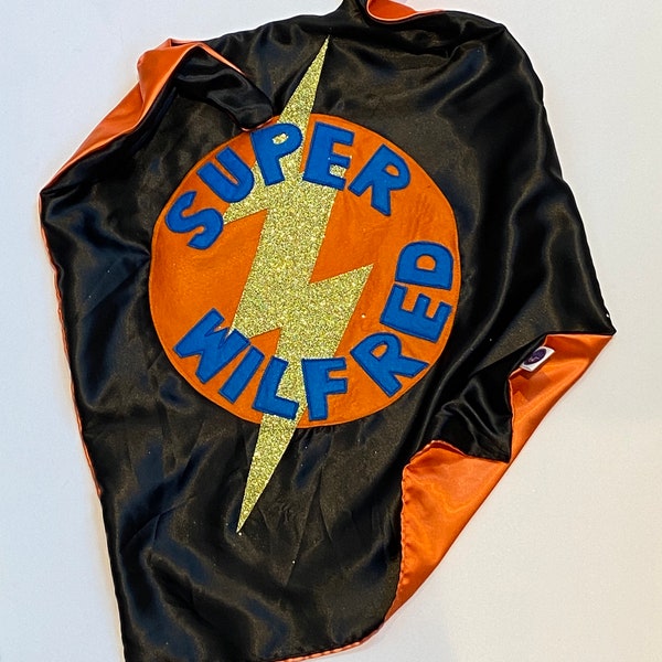 Full name Personalised children's  superhero cape