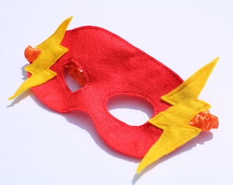 Red kids superhero eye mask ready to ship