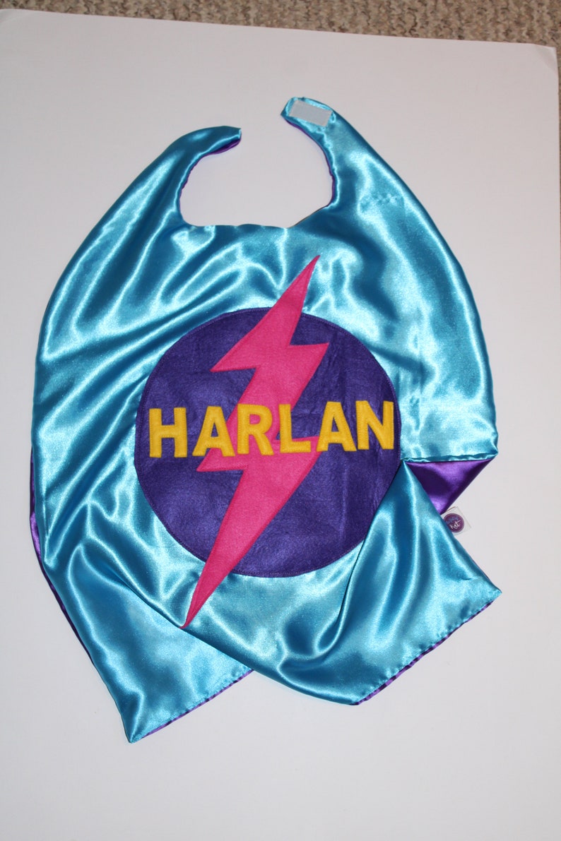 Turquoise ready to ship children's superhero cape image 10