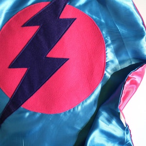 Turquoise ready to ship children's superhero cape image 2