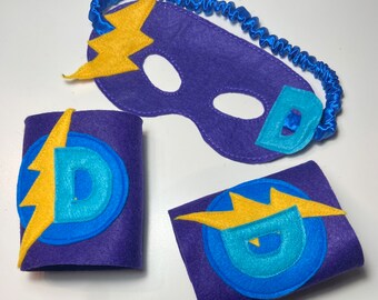 Children's superhero eye mask and cuffs bundle