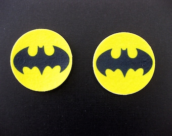 PRE CUT 12 Edible Rice Paper Wafer Card BATMAN Superhero Cupcake Party Toppers