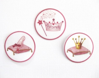 12 PRE CUT Princess Edible Rice Wafer Paper Card Cupcake Toppers