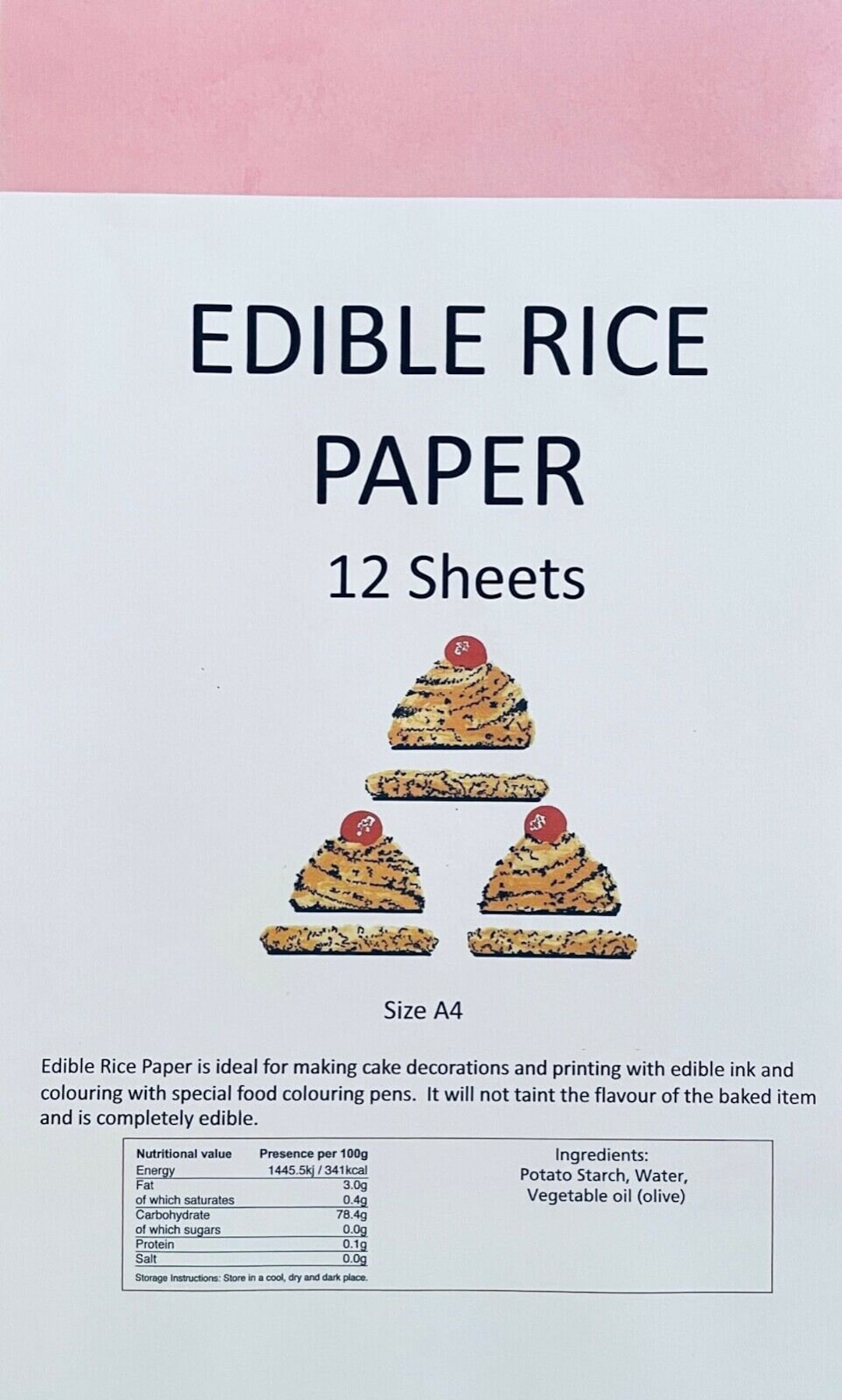 Pink Swan Rice Paper PINK EDIBLE RICE Premium A4 Wafer Paper Packet of 12 Sheets - Etsy ...