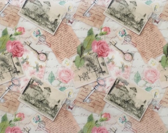 EDIBLE patterned rice wafer paper Floral VINTAGE Shabby Chic Cake Wrap Frill Border or Topper