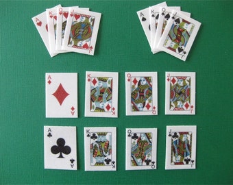 16 PRE CUT EDIBLE Playing Card Rice Paper Wafer Card Cupcake Toppers