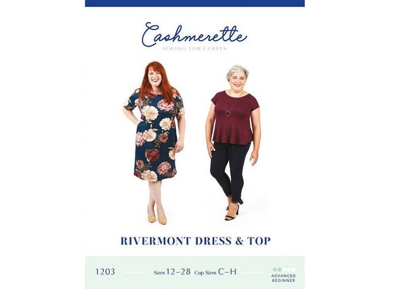 Cashmerette Ladies Plus Size Easy Sewing Pattern Rivermont ... Free UK P/&P