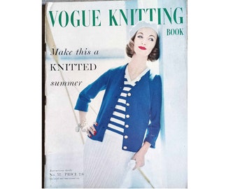 28 modelli - Vogue Knitting Book Magazine vintage anni '50 1958 n. 52 Primavera Estate