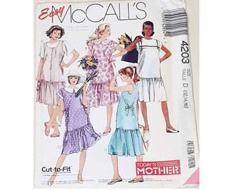 McCall/'s 4543 Pants and Panties Dress Pinafore 1991 Pantaloons Vintage Uncut Sewing Pattern Size NB-L