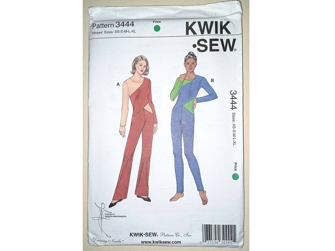 UNCUT Kwik Sew 3444 Dance Gymnastic Ice Skating Leotard Body Suit Unitards Sewing Pattern 8 22
