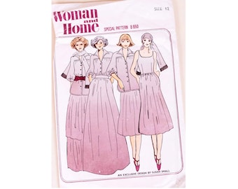 Rare UNCUT* Woman and Home B 650 Floaty Summer Sun Dress, Blouse Over Shirt Jacket & Full Flowing Skirt Sewing Pattern Size Bust 34" UK 12