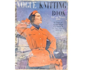 49 modèles - Vogue Knitting Book Magazine des années 1950 1950 automne automne hiver dames hommes et enfants tricots