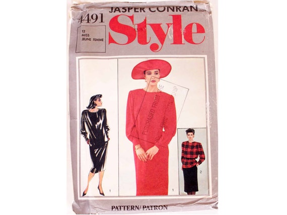 UNCUT Style 4491 Vintage 80s Jasper Conran Designer Sweater Dress