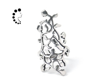 Leaf ring,Silver leaf ring,Branches Ring,Bohemian Ring,Adjustable ring,Nature Jewellery,Feather ring,Leaf design,Ring for Women,Mother's day