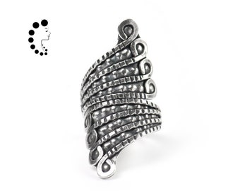 Silver Big Vintage pattern ring, Adjustable ring, Ethnic Antique Silver Bohemian Ring, Festival Jewelry, Boho jewellery, Rings for Woman