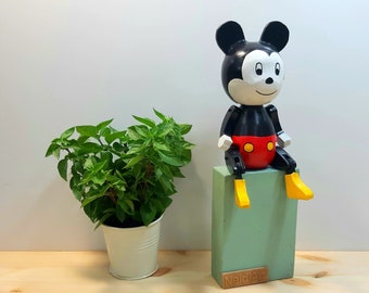 Mickey Mouse Puppet - Hand Painted Wooden Doll - Funny Gifts - Kids Room Decor - Toddler Toys Gift - Disney