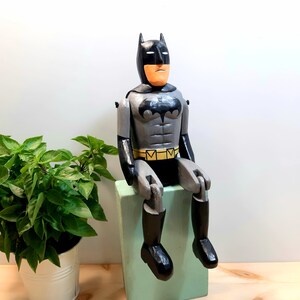 Batman Six Pack Special Edition Puppet Wooden Batman Toy Hand Painted DC Comics Batman Puppet Kids Room Decor Toddler Toys Gift image 2