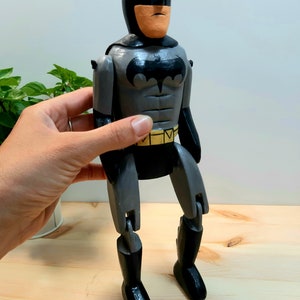 Batman Six Pack Special Edition Puppet Wooden Batman Toy Hand Painted DC Comics Batman Puppet Kids Room Decor Toddler Toys Gift image 8