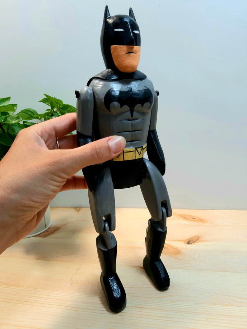 Batman Six Pack Special Edition Puppet Wooden Batman Toy Hand Painted DC Comics Batman Puppet Kids Room Decor Toddler Toys Gift image 8