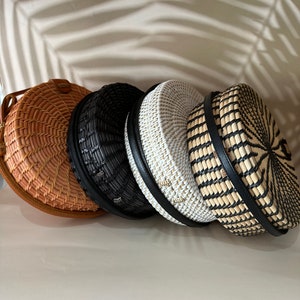 Rattan Bag - Small Crossbody Handmade Straw Bag With Leather Strap - Wicker Bag For Summer - Gift For Her