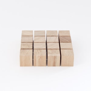 Oak wood cubes for DIY, construction or craft game, set of 16 image 3