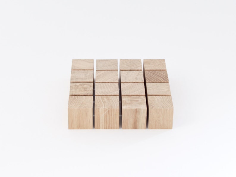 Oak wood cubes for DIY, construction or craft game, set of 16 image 3