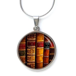 Stainless Steel Chain Book Books Reading Book Love Reader - Gift Idea by Just Trisha