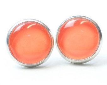 Ohrstecker Ohrhänger Ohrringe Orange - verschiedene Größen - Geschenkidee von Just Trisha