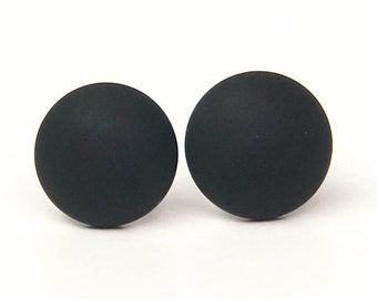 Earrings - Clips - Earrings with Polaris pearl black matt - Stainless steel - Polaris Jewelry - Gift idea Just Trisha