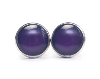 Ohrstecker Ohrhänger Ohrringe violett - verschiedene Größen - Geschenkidee von Just Trisha