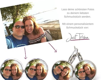 Ohrstecker / Ohrhänger mit eigenem Foto - erstelle dein persönliches Schmuckstück