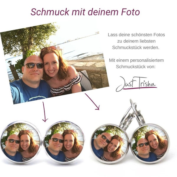 Ohrstecker / Ohrhänger mit eigenem Foto - erstelle dein persönliches Schmuckstück