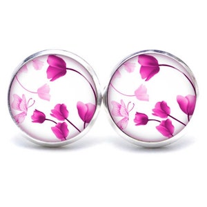 Ohrstecker Ohrhänger Ohrclipse Tulpen Pink Rosa, Frühling, verschiedene Größen