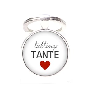 Keychain Favorite Aunt Best Aunt - Heart - Gift Idea Just Trisha