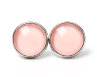 Ohrstecker zart rosa - Ohrringe zart rosa - verschiedene Größen - Geschenkidee von Just Trisha