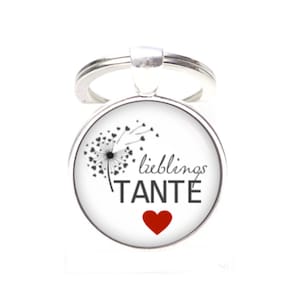 Keychain Favorite Aunt Best Aunt - Heart Star Anchor - Gift Idea Just Trisha
