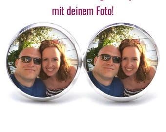 Gepersonaliseerde foto-oorbellen – Oorbellen met een eigen foto – Sieraden met je eigen afbeelding – Gepersonaliseerde sieraden – Gepersonaliseerde foto-oorbellen