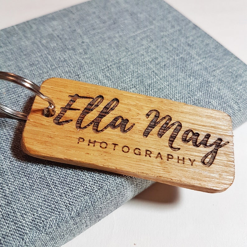 Personalised Business Name Keyring Social Media Handle Etsy UK